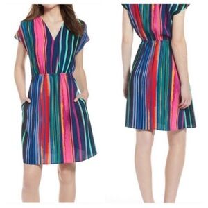Halogen surplice neck dress